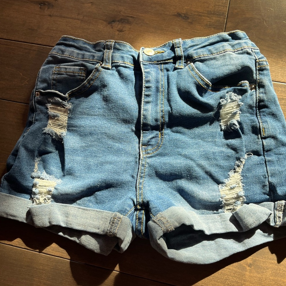 Denim Distressed Women's Shorts
